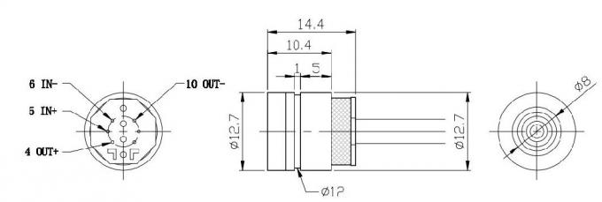 13mm Silicon Piezoresistive αισθητήρας πίεσης σύνδεση αεραγωγών μικροσκοπικός αισθητήρας πίεσης 4