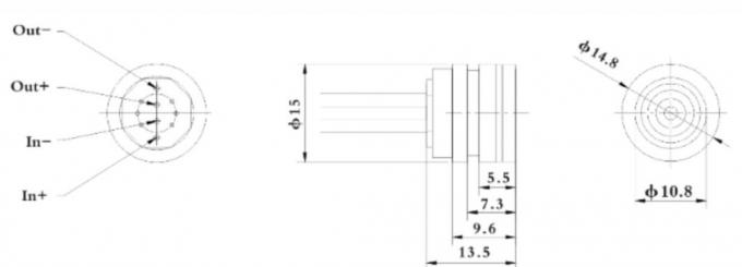 15mm Silicon Mini Pressure Sensor 10VDC Ατσάλι από ανοξείδωτο χάλυβα Πιεζοανταγωγικός αισθητήρας πίεσης 0