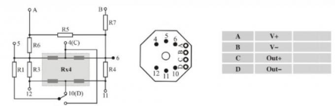 5V powered supply connected with pin pressure sensor