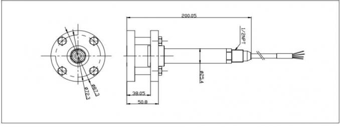 BH93420-WS Μεταδότης επιπέδου νερού 4-20mA OEM αισθητήρας επιπέδου υγρού με σταθερή φλέβα 0