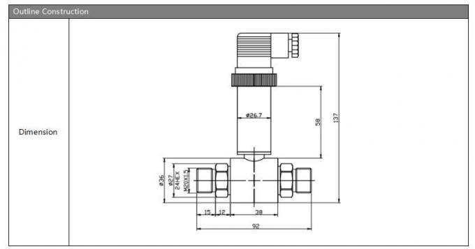 Μεταδότης διαφορικής πίεσης 24VDC G1/4 1/4NPT 4-20mA Μεταδότης σωλήνα Dp 0