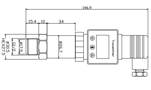 LED LCD Display Flush Διαφραγματικός αισθητήρας πίεσης Smart Type Δοκιμαστής πίεσης με IX DIisplay 0